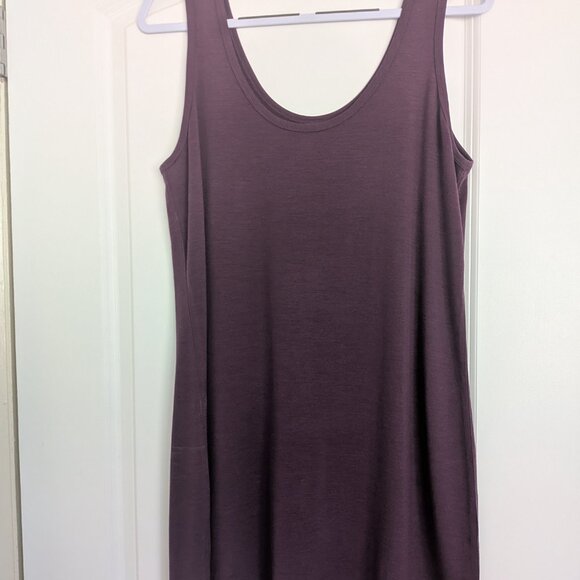 New Unbound Merino Women's Mini Merino Tank Dress Merlot Size Large - Picture 4 of 10